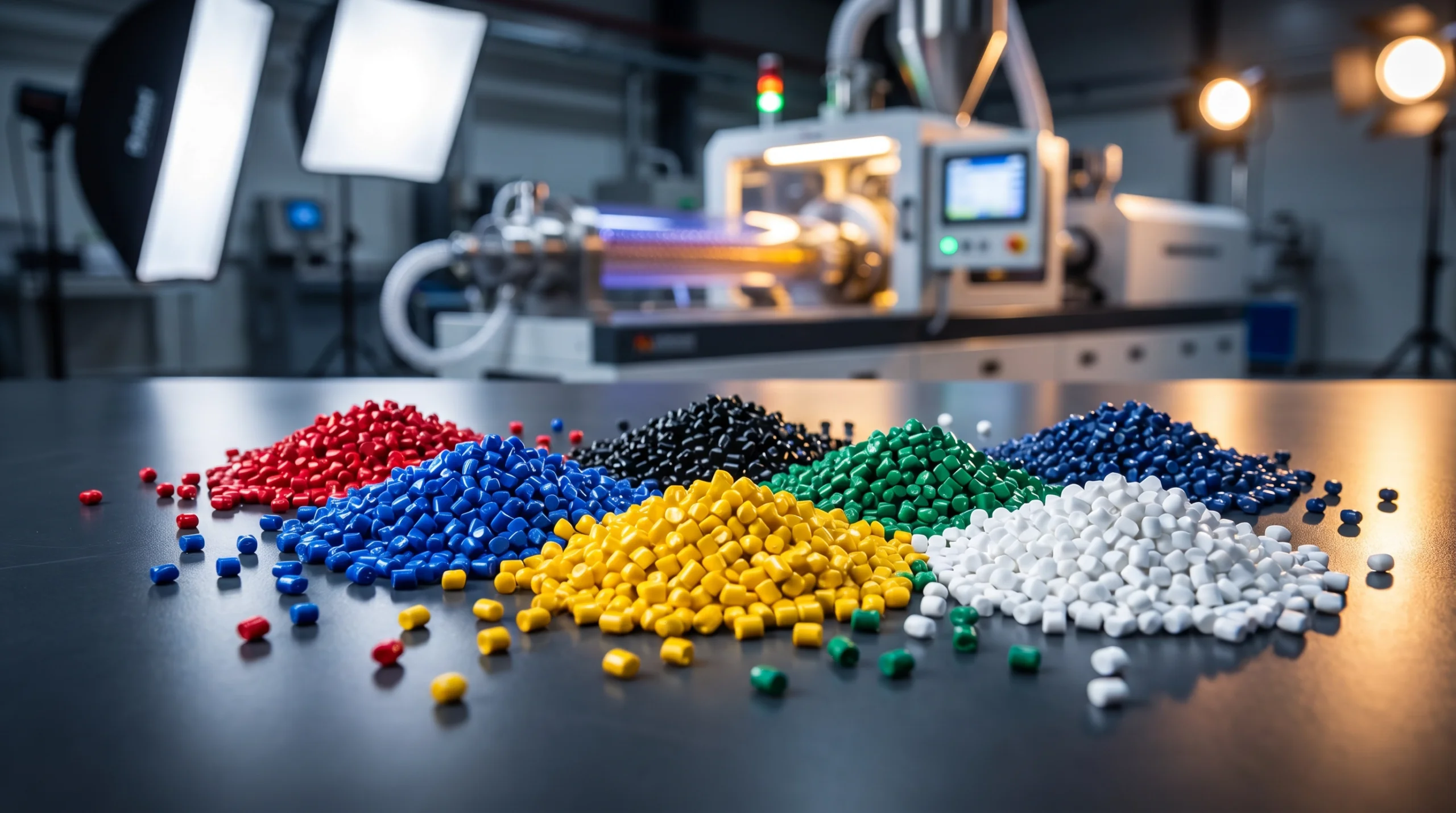 Masterbatch em grãos para transformação de plásticos
